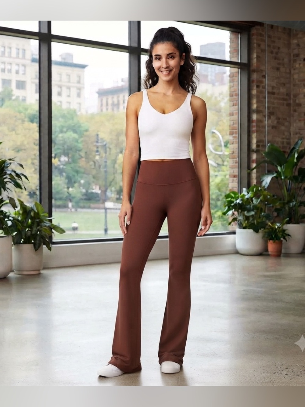 Lululemon High Rise Flare Leggings Size 4 Brown Bootcut Yoga Pants